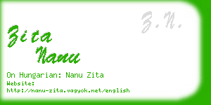 zita nanu business card